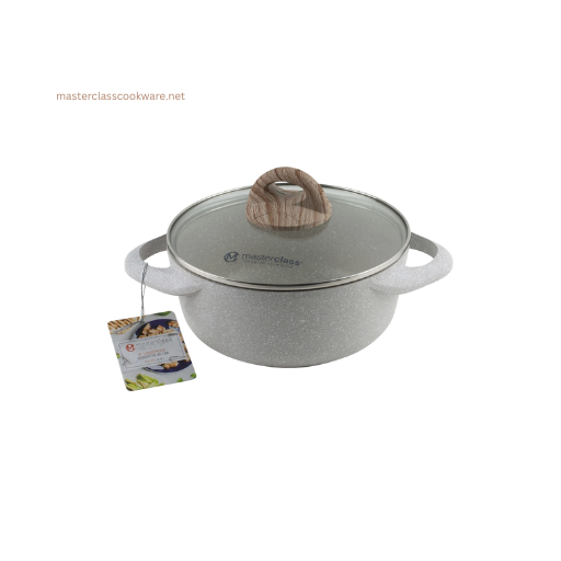 MasterClass 8 inch Casserole Pot with Lid 2.4 Qt